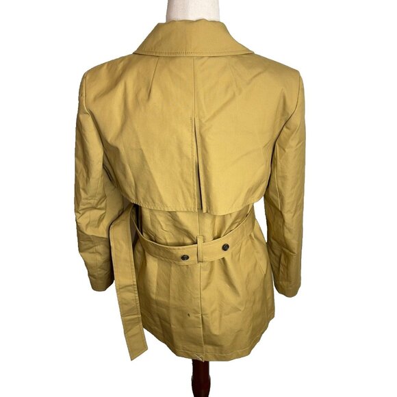 J.Crew Womens $298 Cropped Icon Trench Coat Brown Size 12 CC076 - Picture 4 of 9